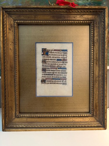 Illuminated manuscript leaf - illuminated,