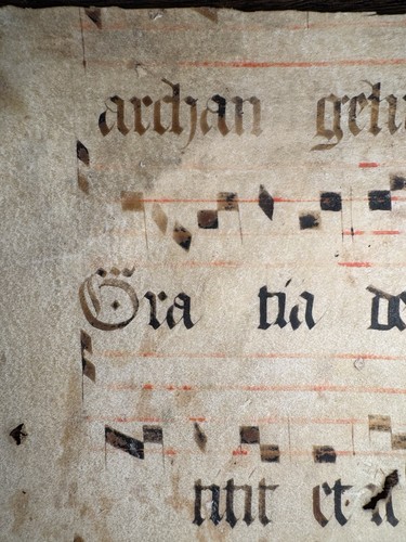 Medieval antiphonal manuscript - antiphonal,